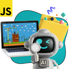 Язык программирования JavaScript + AI. Проектное обучение + геймификация + AI-помощники - КИБЕРшкола программирования для детей, компьютерные курсы для школьников, начинающих и подростков - KIBERone г. Липецк