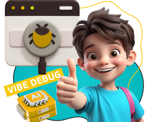 Тестирование & Vibe Debug. Охотники за багами - КИБЕРшкола программирования для детей, компьютерные курсы для школьников, начинающих и подростков - KIBERone г. Липецк