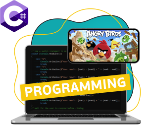 Программирование на C#. Удивительный мир 2D-игр - Школа программирования для детей, компьютерные курсы для школьников, начинающих и подростков - KIBERone г. Липецк